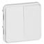 Переключатель двухклавишный 2 направления белый - 070726 Legrand