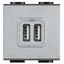 Разъем LL для зарядки 2хUSB алюм. Leg BTC NT4285C2 Legrand