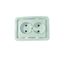 Розетка 2-м СП Mimoza 10А без заземл. вставки бел. Makel 22017