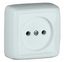 Розетка наружная с изоляционной пластиной белая - РА16-103 HEGEL