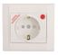 Розетка 1-м СП Defne 16А IP20 с заземл. сетевым фильтром бел. Makel 42001139