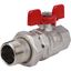 Кран шаровой со сгоном 1' ВН ручка бабочка (EPDM) - RG008SHJK0E2HN STOUT SVB-1007-000025