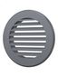 Решетка наружная вентиляционная круглая D136 с фланцем D100, из ASA пластика, цвет Серый - 10РКН сер ЭРА 16004