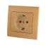 Розетка 1-м Mira защ. шторки керамика ясень LEZARD 701-4747-124
