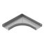 Угол плоский плавный универсальный 90 град. к лотку 100х50 радиус 200 мм, толщ. 1,0 Сендзимир цинк, 084815 | УПТРП90-100х50-1,0-R200-СЦ Ostec УПТРп-100х50-200
