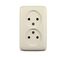 Розетка двойная наружная слоновая кость - РА16-141-01 HEGEL