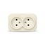 Розетка двухместная серия IONICH, б/з, о/у, 16А, 220В, слоновая кость (ivory) - 1427 Союз