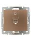 Механизм розетки компьютерной Rain RJ45 матов. бронз. LEZARD 703-3188-139