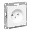Механизм розетки, 16А, без заземления, шторок, белый Эпика EKF | UP1-SOW-100