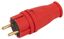 Вилка VX10-R-IP44 каучуковая c заземлением 16А IP44 прямая красная | Б0055415 ЭРА