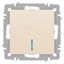 Выключатель одноклавишный, в рамку (скрытого монтажа) с подсветкой слоновая кость 10А 250В винтовые зажимы Intro Accent 6-102-02 - Б0063428 ЭРА