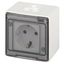 Розетка однофазная наружная (открытой установки) без шторок белый 16А 250В IP55 винтовые клеммы 11-2501-01 Эра Эксперт - Б0063294