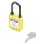 Замок безопасности навесной нейлоновая дужка BD-G12DP Yellow - 11054 ПТК