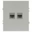 Розетка информационная 2-м RJ45 СП 16А IP20 250В Arktik алюм. MC Б0070486