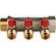 Коллектор с шаровыми кранами 1', 3 отвода 1/2' (красные ручки) - SMB 6200 011203 STOUT RG008S258K3TLM