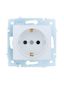 Розетка 1-м СП ASTI 16А IP20 с заземл. защ. шторки термопласт механизм бел. LEZARD 7081-0288-124B