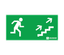 Пиктограмма (наклейка) "Эвакуационный выход по лестнице направо вверх" (200х100) | 1011100200 АСТЗ Ардатов