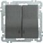Выключатель 2-кл. СП Bolero ВС10-2-1-Б 10А IP20 с индикацией механизм антрацит IEK EVB21-K95-10