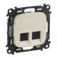 Розетка компьютерная 2-м Valena Allure RJ45 кат.6 UTP с лицев. панелью механизм сл. кость Leg 753843 Legrand