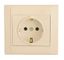 Розетка 1-м СП Defne 16А IP20 с заземл. крем. Makel 42010008
