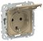 Розетка СП FLITE РСшкр11-1-44-ФлХ 16А IP44 с заземл. защ. шторками и крышкой безвинтовое крепление механизм хаки IEK FI-R16-16-1-44-K59