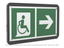 Знак безопасности PS-33186-Black.E73''Напр. движения к эвак. выходу МГН направо'' - a32992 BS