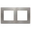 Рамка для розеток и выключателей Серия 12 12-5102-16 на 2 поста, Сатин, титан | Б0065747 ЭРА