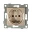 Механизм розетки 1-местн. с/з с з/ш СП Ugra 16А IP20 250В шампань GUSI С11Р4-027