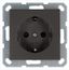 Розетка 1-м Shuko 16А IP20 с заземл. защ. шторки механизм мокко Jasmart G5501Z
