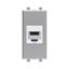 Компьютерная розетка RJ-45 без шторки модульная, кат.5е, "Avanti", "Закаленная сталь", 1 модуль | 4404661 DKC ДКС