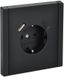 Розетка FORTE&PIANO FP147 16А USB A+C 18Вт с заземл. защ. шторки винт. крепл. черн. IEK FP-R14-16-U22-018-K02