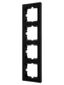 Рамка 4-местн. вертик. VESNA стекло черн. LEZARD 742-5880-154