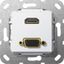 Мех-м с накладкой HDMI с/у пластик белый IP20 Gira System 55 | 567703