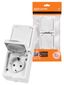 Розетка двойная 2П+З (вертикальная) открытой установки IP54 16А белая "Вуокса" | SQ1803-1009 TDM
