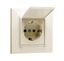 Розетка с/з и крышкой СП Karea 16А IP20 крем. Makel 56010029
