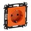 Механизм розетки Valena Life 16А 250В 2К+З защ. шторки безвинт. зажимы с лицевой панелью оранж. Leg 753229 Legrand