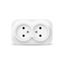 Розетка двухместная серия IONICH, б/з, о/у, 16А, 220В, белая (еврослот) - 1417 Союз