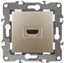 Розетка HDMI 12-3114-04 , шампань (10/100/3200) |Б0027484 | ЭРА