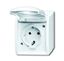 Розетка SCHUKO 16А 250В IP44 для открытого монтажа, серия ocean, цвет альпийский белый | 2083-0-0846 2CKA002083A0846 ABB