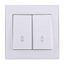 Переключатель проходной 2-кл. СП Rain 10А IP20 бел. LEZARD 703-0202-106