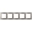 Рамка для розеток и выключателей Серия 12 12-5005-16 на 5 постов, титан | Б0065743 ЭРА