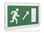 Знак безопасности PS-33186.E05''Напр. к эвакуационному выходу направо вверх'' - a32861 BS