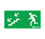 Пиктограмма (наклейка) "Эвакуационный выход по лестнице налево вниз" (200х100) | 1010100200 АСТЗ Ардатов