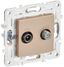 Розетка двойная TV+SAT SKANDY SK-A13Sa песочн. IEK SK-AF20-O-K98