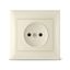 Розетка Севиль без заземления слоновая кость (ivory) - Б-С0022 Союз