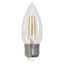 Лампа светодиодная диммируемая LED-C35-5W/NW/E27/CL/DIM GLA01TR. Форма свеча, прозрачная. Серия Air. Белый свет (4000K). Картон. ТМ - UL-00003642 Uniel