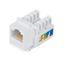 Вставка Keystone Jack RJ45 кат.5E KJ-RJ45-Cat.5e-90 заделка тип 110 бел. Cabeus 7008c