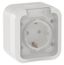 Розетка 1-м ОП TORS TS320 16А IP55 с заземл. крышкой бел. IEK TS-R16-16-55-K01