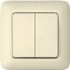 Выключатель 2-кл. СП Прима 6А IP20 сл. кость (опт. упак.) SchE S56-043-S APC
