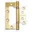 Петля дверная накладная без врезки 2шт АЛЛЮР 100х75 2BB BP латунь - 1044 ПТК